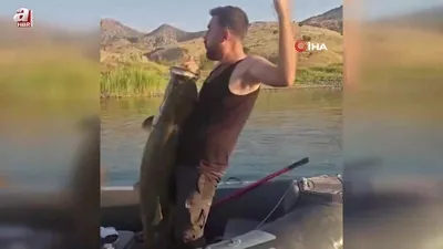 Oltaya takıldı! Bir metre 60 santimetre uzunluğunda...