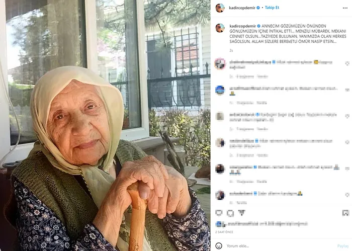 Ünlü oyuncu Kadir Çöpdemir'in acı günü: Annesi Ayşe Çöpdemir vefat etti - 1