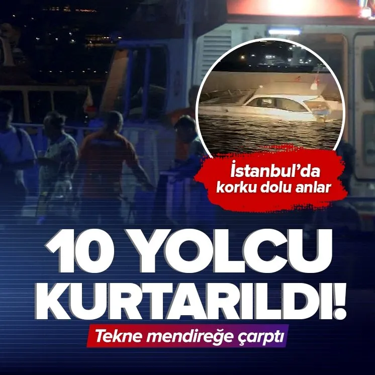 İstanbul’da korku dolu anlar! Tekne mendireğe çarptı