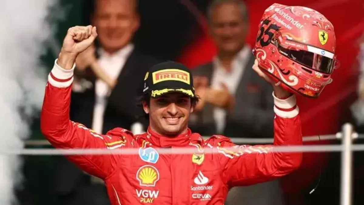 Formula 1'in Grand Prix'sini Carlos Sainz kazandı