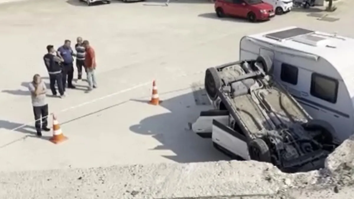 Eskişehir’de anne ve kızı 5,5 metre yükseklikten site bahçesine uçtu!