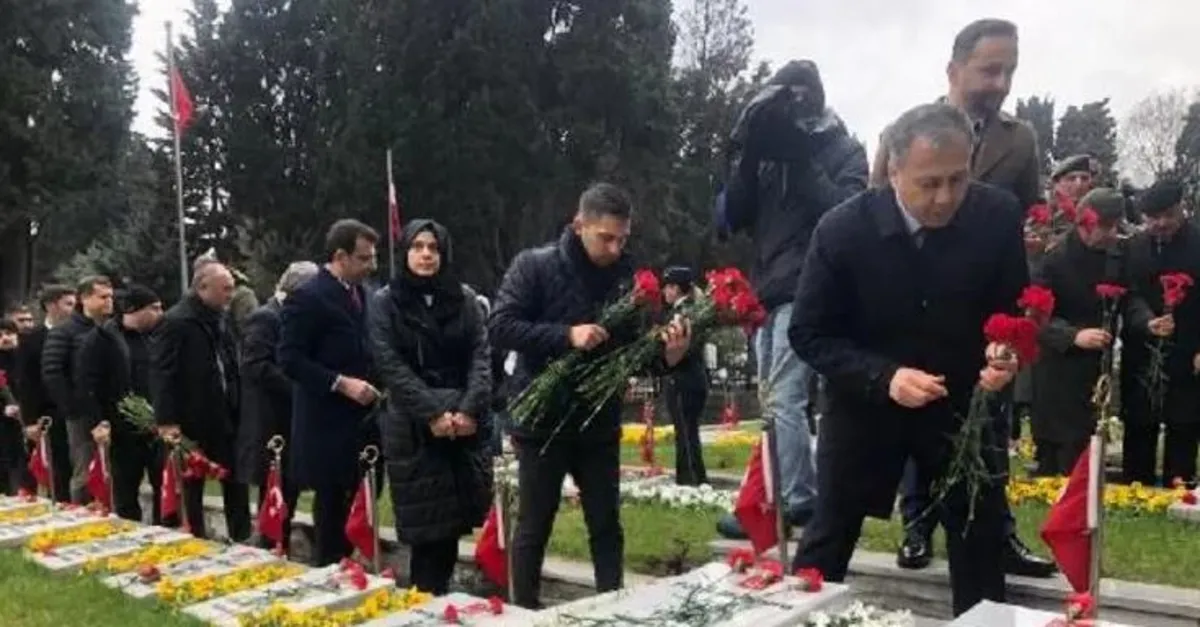 Edirnekapı Şehitliği'nde "18 Mart" anması