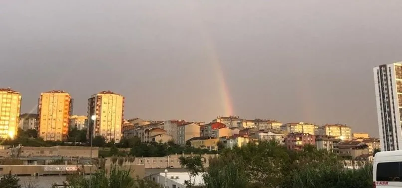 İstanbul'da gökkuşağı sürprizi