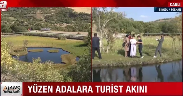 Bingöl’deki yüzen adalara yerli ve yabancı turistler akın ediyor
