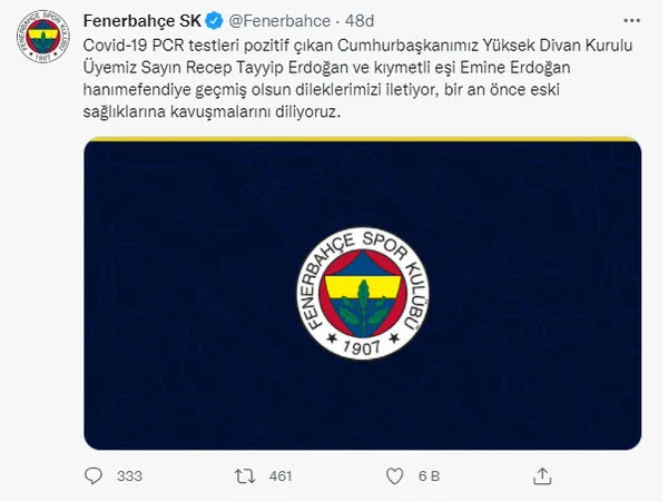 Başkan Recep Tayyip Erdoğan ve Emine Erdoğan’a sanat ve spor dünyasından geçmiş olsun mesajları