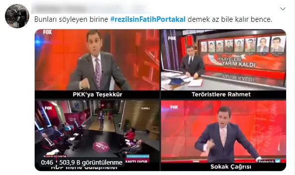 Fatih Portakal’a tepkiler büyüyor! rezilsinFatihPortakal