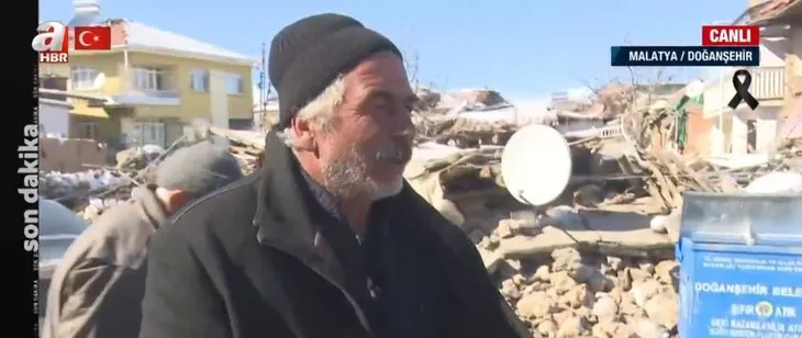 İşte depremin yıktığı Doğanşehir! A Haber canlı yayınında vatandaş böyle seslendi: Devlet burada her şey burada