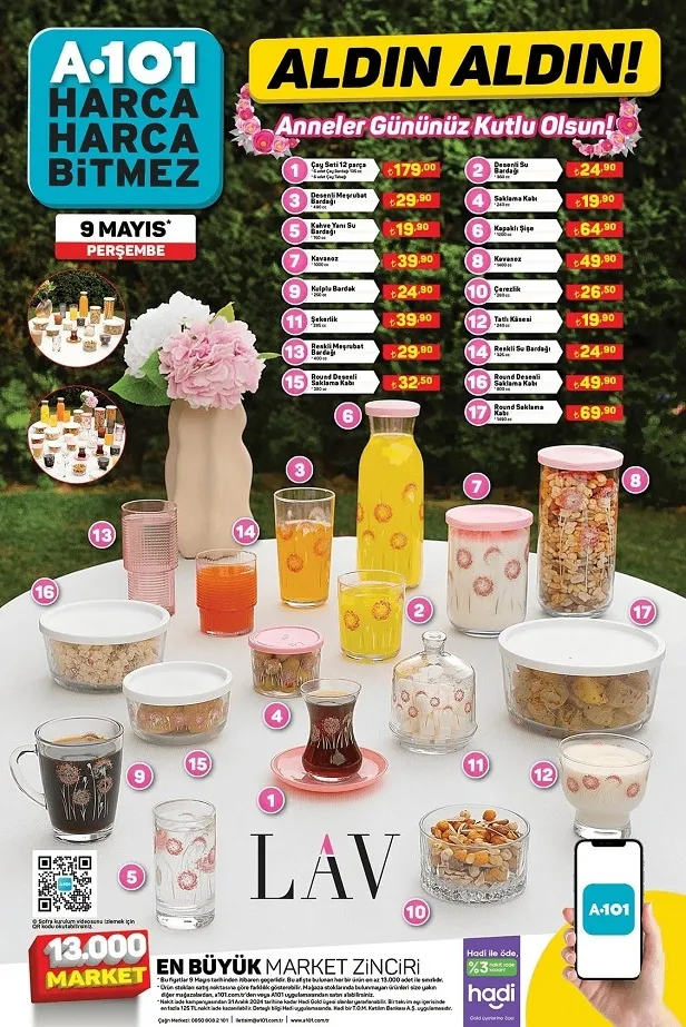 A101 13 Mayıs aktüel kataloğu yayınladı! A101’e uygun fiyata 3 musluklu su sebili, dikiş makinesi, hamur makinesi, halı yıkama makinesi satışta