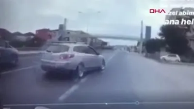 Motosikletli ölüm anını böyle kaydetmiş!