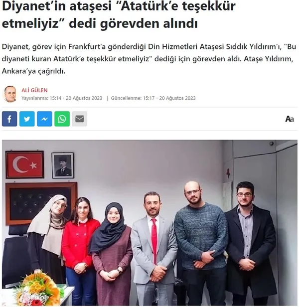 Diyanet'ten Sözcü'nün yalan haberine dava - 1