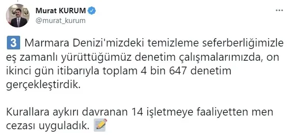 Son dakika: Çevre ve Şehircilik Bakanı Kurum'dan müsilaj çalışması açıklaması! Ne kadar müsilaj temizlendi? - 3