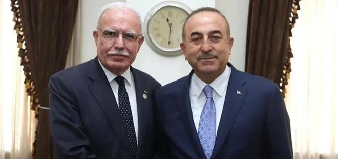 Son dakika: Dışişleri Bakanı Çavuşoğlu, Filistinli mevkidaşıyla görüştü