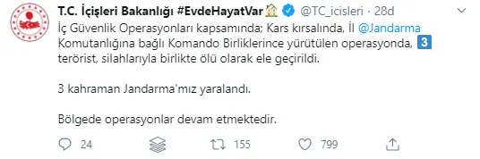 Son dakika: Kars’ta sıcak çatışma! Teröristler etkisiz hale getirildi