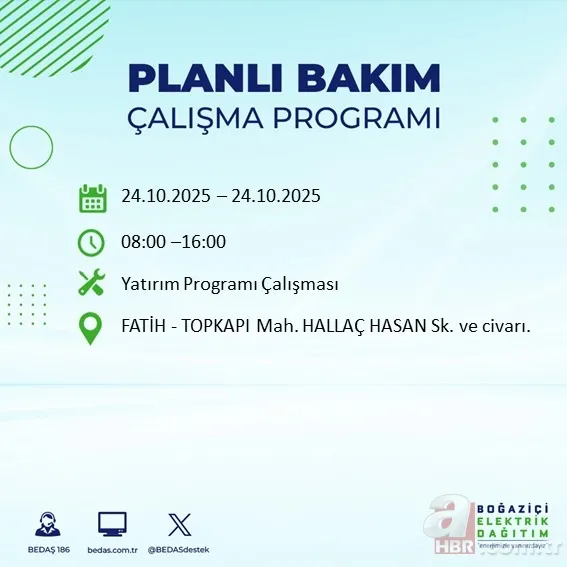 Hazırlıksız yakalanmayın! BEDAŞ açıkladı: İstanbul’da hangi ilçelerde elektrikler kesilecek, ne zaman gelecek? 11