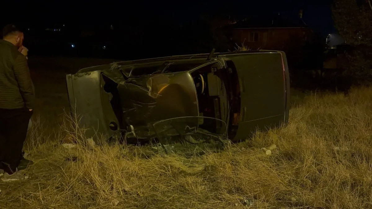 Erzincan'da kaza yapan otomobil takla attı: 1 yaralı