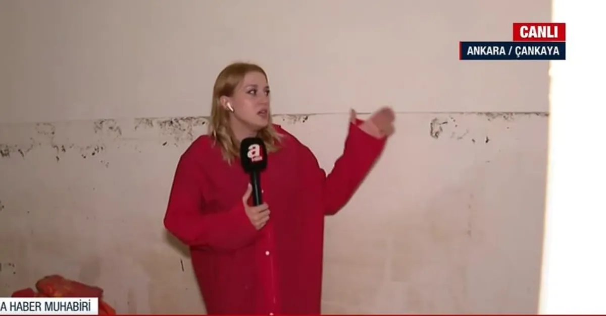 A Haber ekibi sular altında kalan evde!