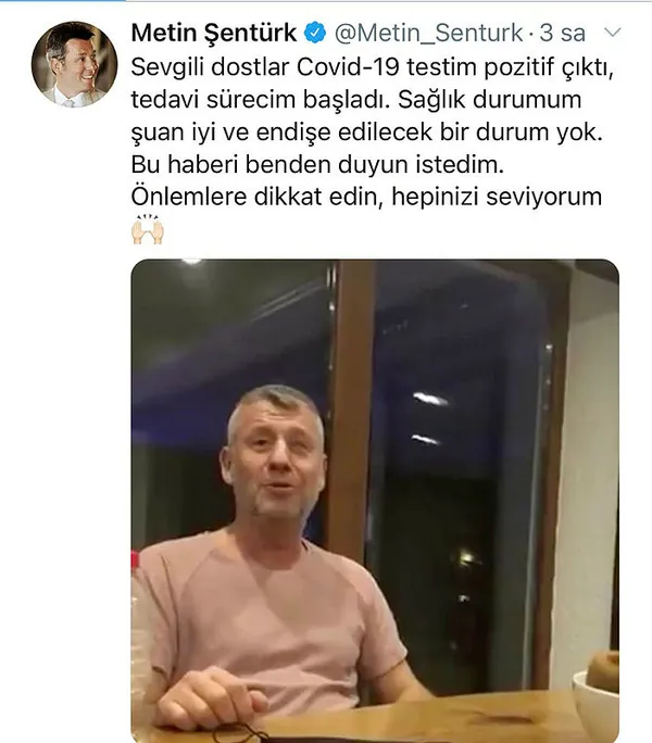 Metin Şentürk koronavirüse yakalandı - 4