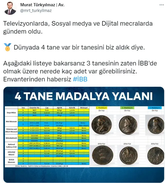 1667301699407.jpg CHP'li İBB'nin "Bizans İmparatoru Muhammed" yazan madalyon yalanı çöktü! AK Partili Türkyılmaz her şeyi açıkladı - 5