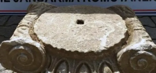 İzmir’de Roma dönemine ait sütun başlığı ele geçirildi