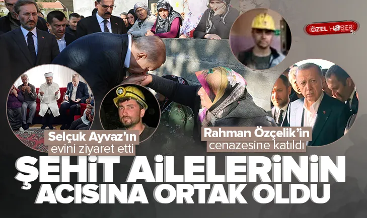 Erdoğandan şehit ailelerine taziye ziyareti