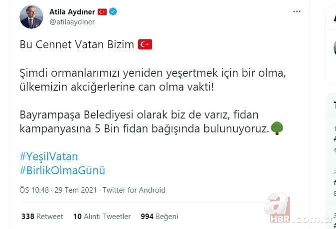 Türkiye yangına karşı tek yürek: Ünlü isimler de destek veriyor! Ormanlara ağaç dikilmesi için büyük kampanya başladı 3