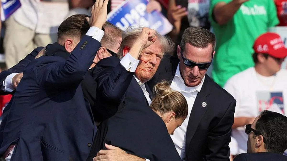 İşte Donald Trump'ın saldırıya uğradığı bölgenin havadan görüntüsü! Gizli servis - Suikastçı - Donald Trump üçgeninin krokisi