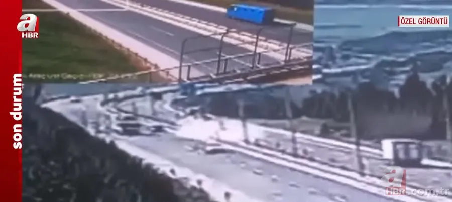 SON DAKİKA | TEM'de can pazarı! Hafriyat kamyonu araçları biçti: 6 ölü, 3 yaralı! İşte kaza anı 10