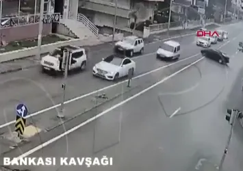 Gaziantep'te trafik kazaları kamerada