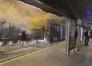 Metrobüs yangını! Motorundan dumanlar yükseldi