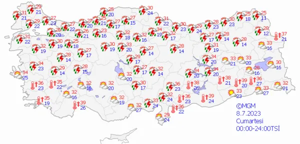 1688582621338.png Yağışlı hava geri dönüyor! Çok sayıda ile Meteoroloji'den son dakika uyarısı! İstanbul Ankara İzmir hava durumu... - 6