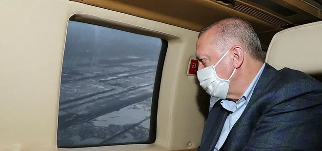 Başkan Erdoğan, Rize-Artvin Havalimanını havadan inceledi