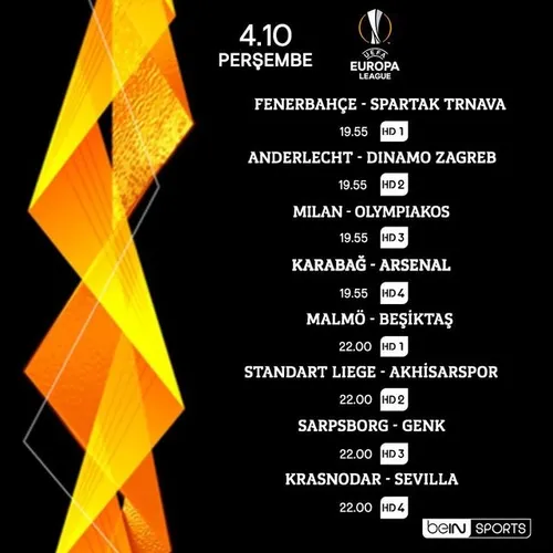 UEFA Avrupa Ligi maçlarını hangi kanallar yayınlıyor?