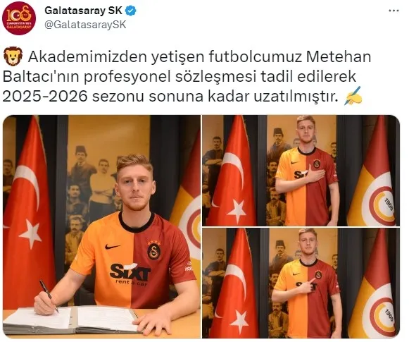 Galatasaray’dan defans oyuncusu Metehan Baltacı için karar