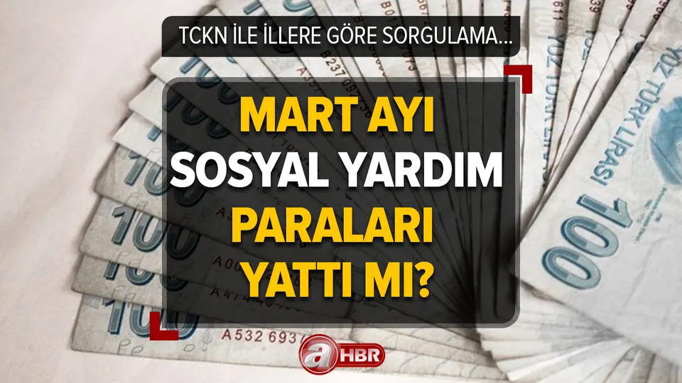 Mart ayı sosyal yardım paraları yattı mı? Aile destek ödemeleri ne zaman yatacak? TCKN ile illere göre sorgulama...