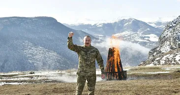 Son dakika | Cumhurbaşkanı İlham Aliyev Nevruz ateşini yaktı: Biz 21. yüzyılın savaşını verdik ve düşmanı yok ettik