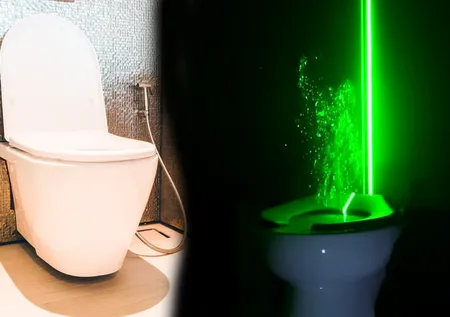 Klozeti kapamadan sifonu çekerseniz bunlar olur! Korkunç görüntüler...