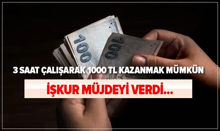 iskur mujdeyi verdi ilkokul mezunu gunde 3 saat calisarak 1000 tl kazanmak mumkun oturdugunuz yerden zahmetsiz