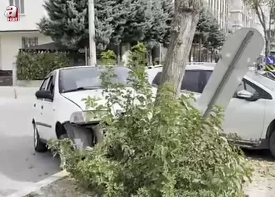 Aksaray’da üç araç birbirine girdi