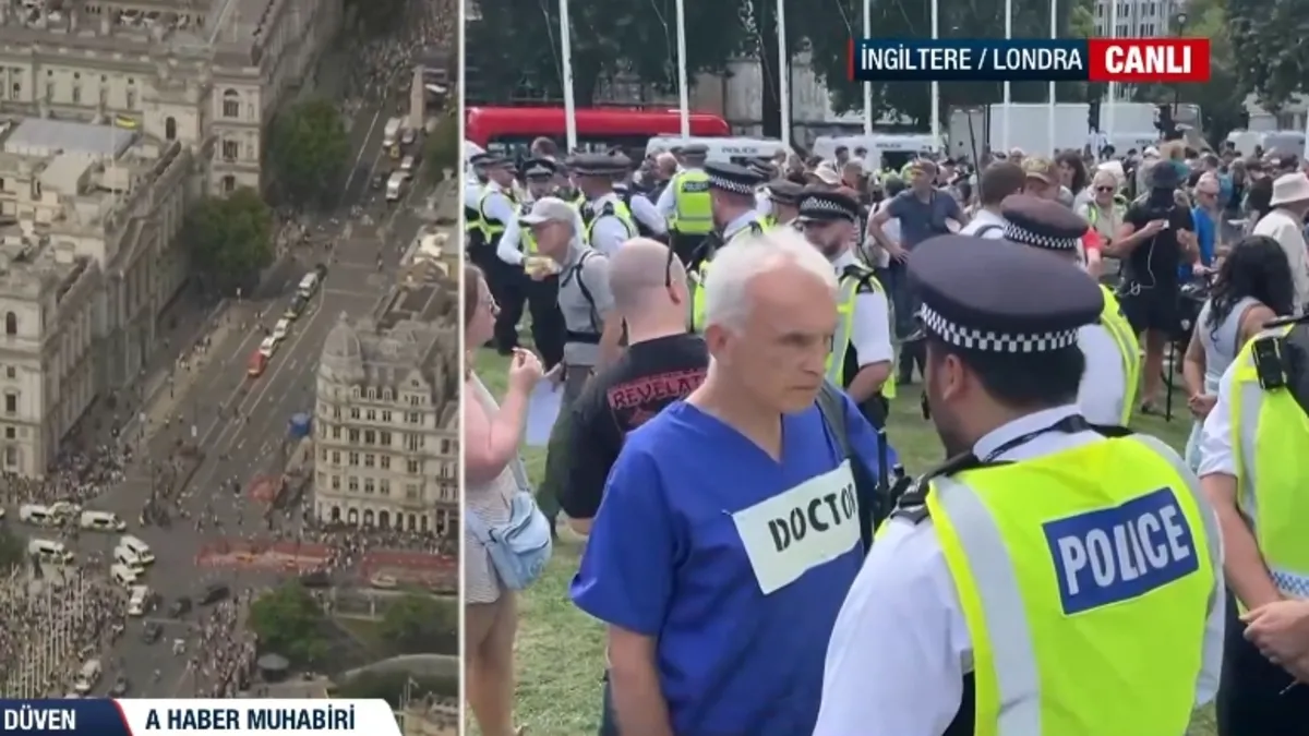 A Haber Londra’daki Gazze gösterisinde! Soykırım karşıtı doktora yaka paça gözaltı