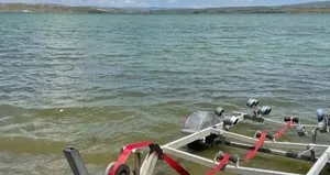 Çorum’da barajdan 2 bin 600 metre ağ çıktı
