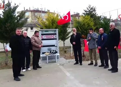 Şehitler çeşmesi dualarla hizmete açıldı