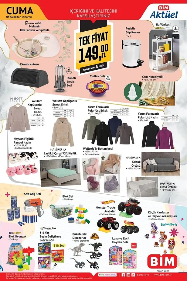 9 Ocak BİM aktüel ürünler kataloğu yayında! Tost peyniri, beyaz peynir, süt, sıvı yağ, tereyağ, pirinç, toz deterjan ucuza satışa sunulacak…