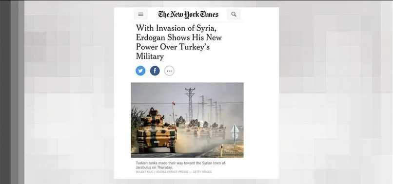 NY Times Cerablus harekatına 'istila' dedi