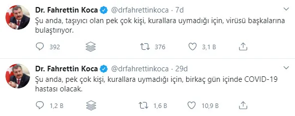 Son dakika: Sağlık Bakanı Fahrettin Koca'dan kritik koronavirüs uyarısı! Birkaç gün içinde... - 1