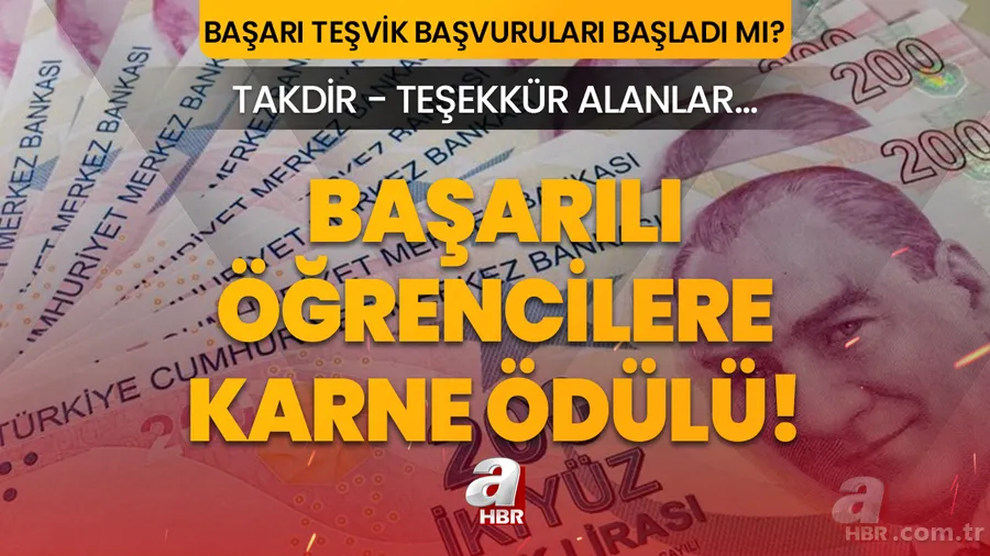 Başarılı öğrencilere KARNE ÖDÜLÜ! Başarı teşvik programı başvuruları başladı mı, ne zaman? e-Devlet başvuru... 1