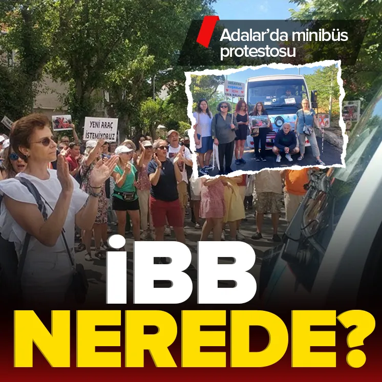 Adalar’da İBBye minibüs protestosu!
