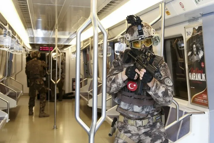 Ankara metrosunda rehine kurtarma tatbikatı