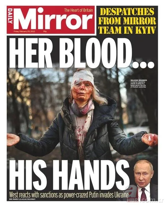 Rusya’nın Ukrayna’yı işgali dünya basınında: ’Putin’in kanı’
