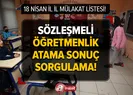 Sözleşmeli öğretmenlik atama sonuç sorgula!