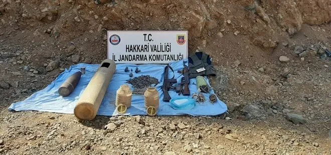Hakkari’de PKK’ya ait patlayıcı ve mühimmat ele geçirildi
